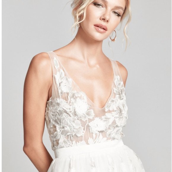 Rebecca Schoneveld White Floral Wedding Dress - Picture 2 of 7